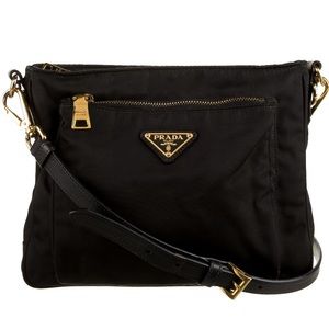Prada Leather Trimmed Tessuto Bag AUTHENTIC!